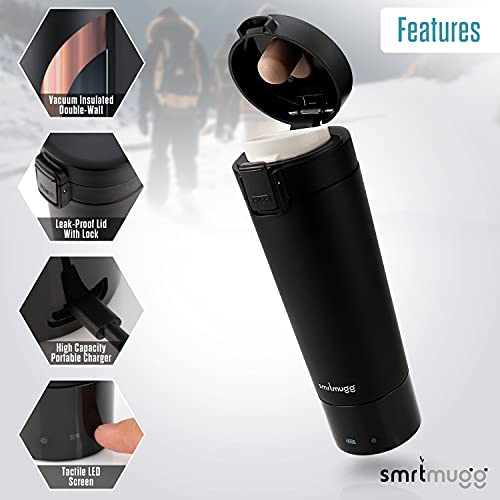 Black 10 oz. Heated Travel Mug P32959