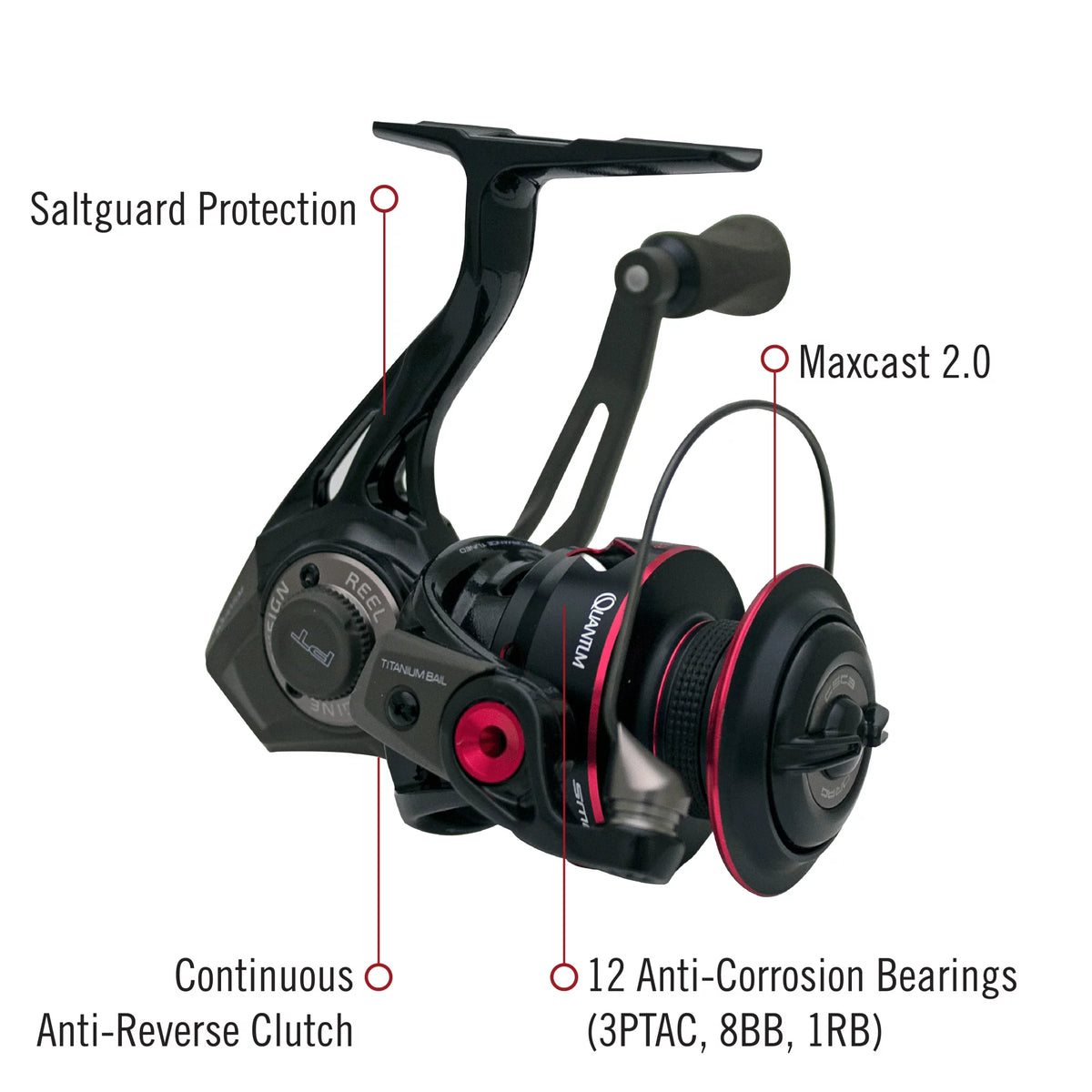 Black Size 30 Spinning Fishing Reel with 6.0:1 Gear Ratio N4059