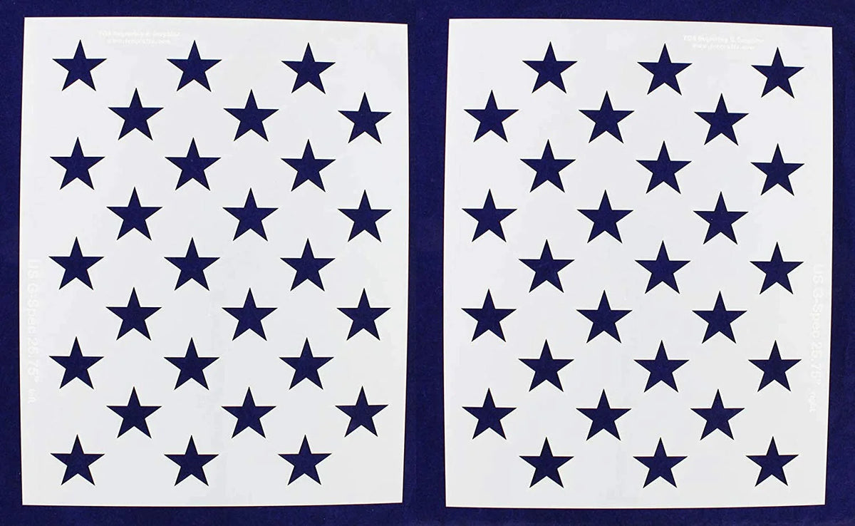 50 Star Field Stencils 2 Pc Set 14 Mil 25.75"L D352161