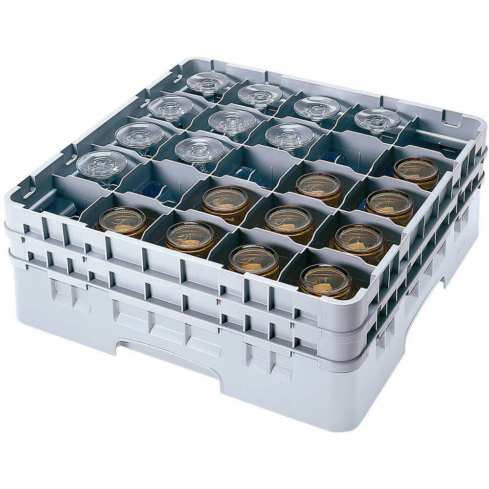 Soft Gray Glass Rack, 30 Compartments, Full Size U102983