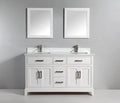 72 in. Double Sink White Vanity & Mirror W18329