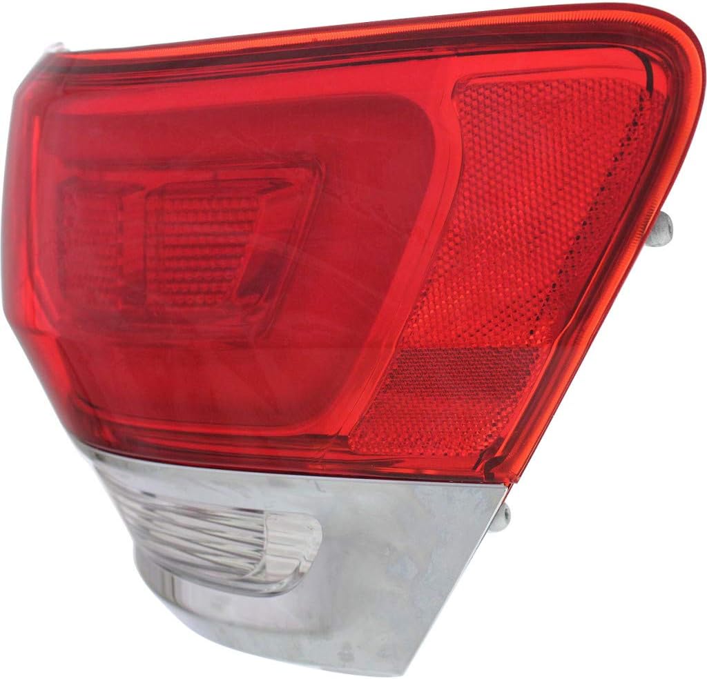 Jeep Grand Cherokee Passenger Side Outer Tail Light Assembly with Chrome Trim Y735