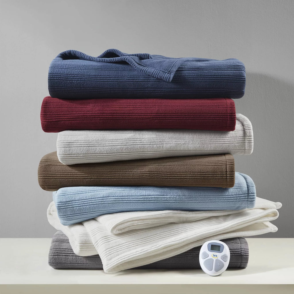 Queen Fleece Ultra Soft Electric Heated Blanket Dusty Blue N670073