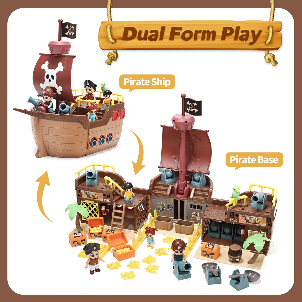 Brown Pirate Boat Toys C842767