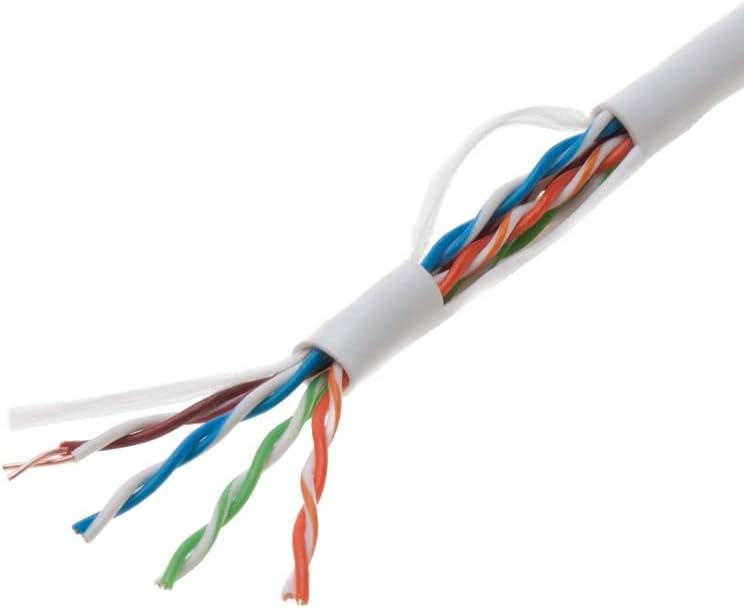1000ft Cat5e Gray Solid 24AWG Shielded FTP Bulk Network Cable Pack of 2 A99302