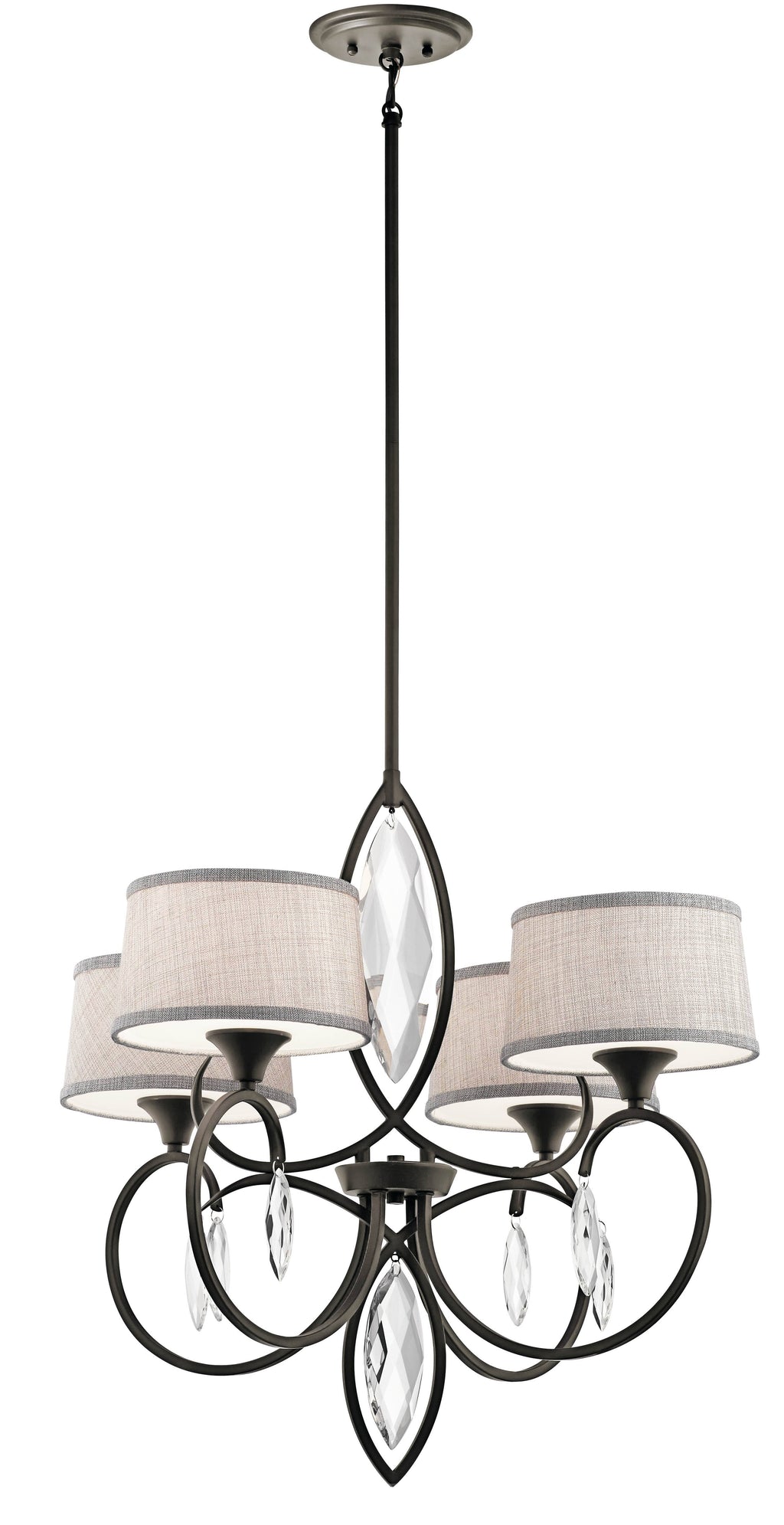 4 Light Chandelier Olde Bronze R2943