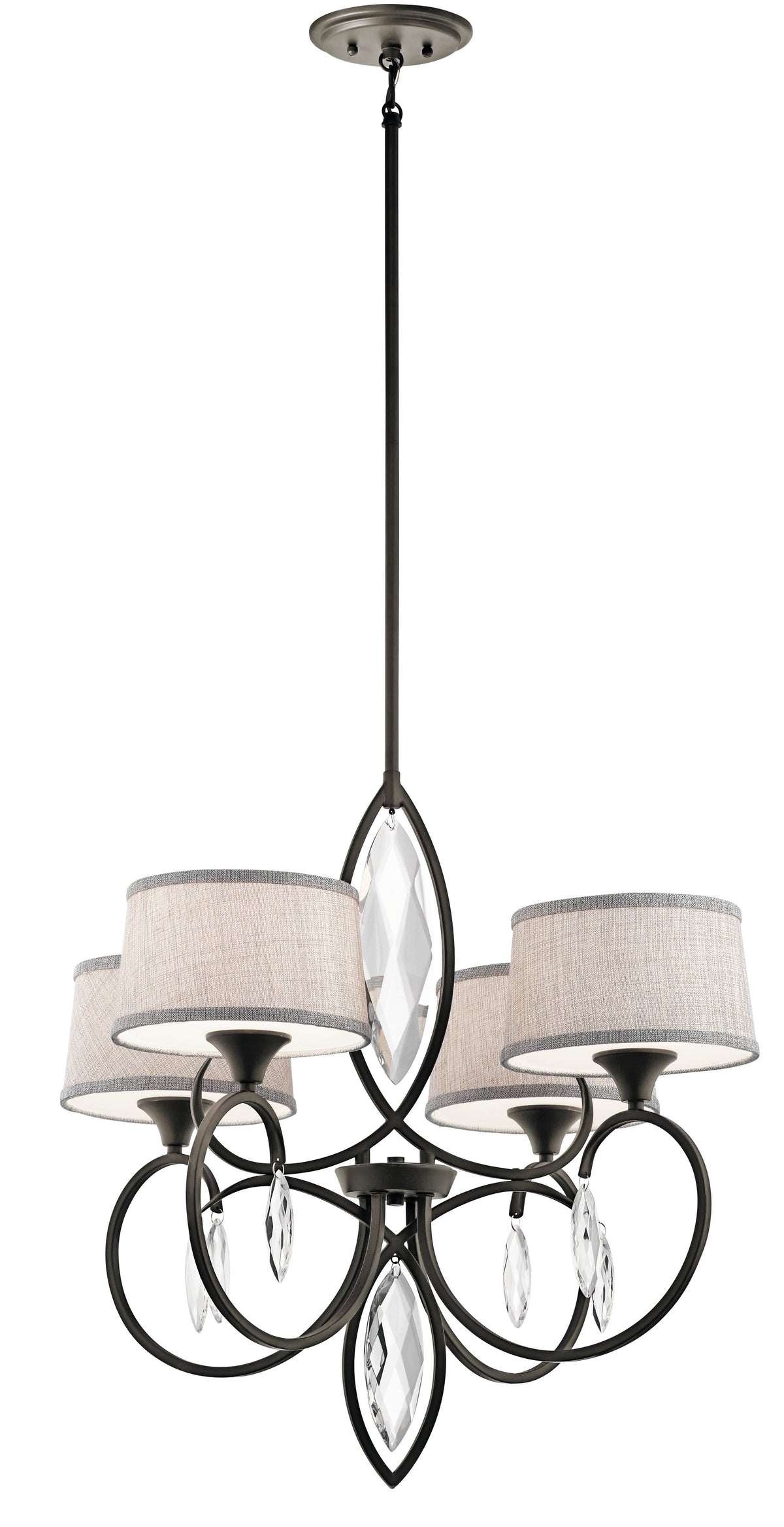 4 Light Chandelier Olde Bronze R2943