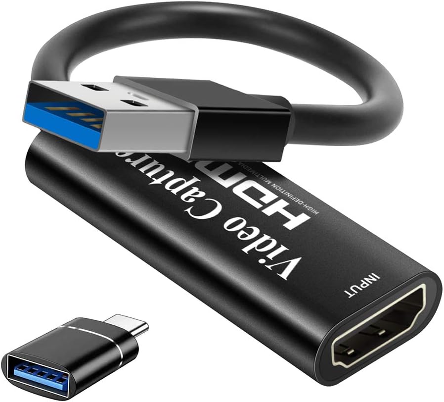 4K HDMI to USB 3.0 Video Capture Device, 1080P HD 60fps, Black U8960
