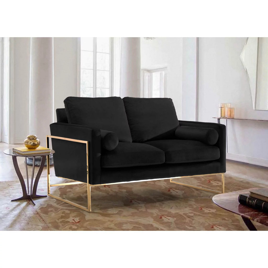 Navy Velvet Loveseat P265