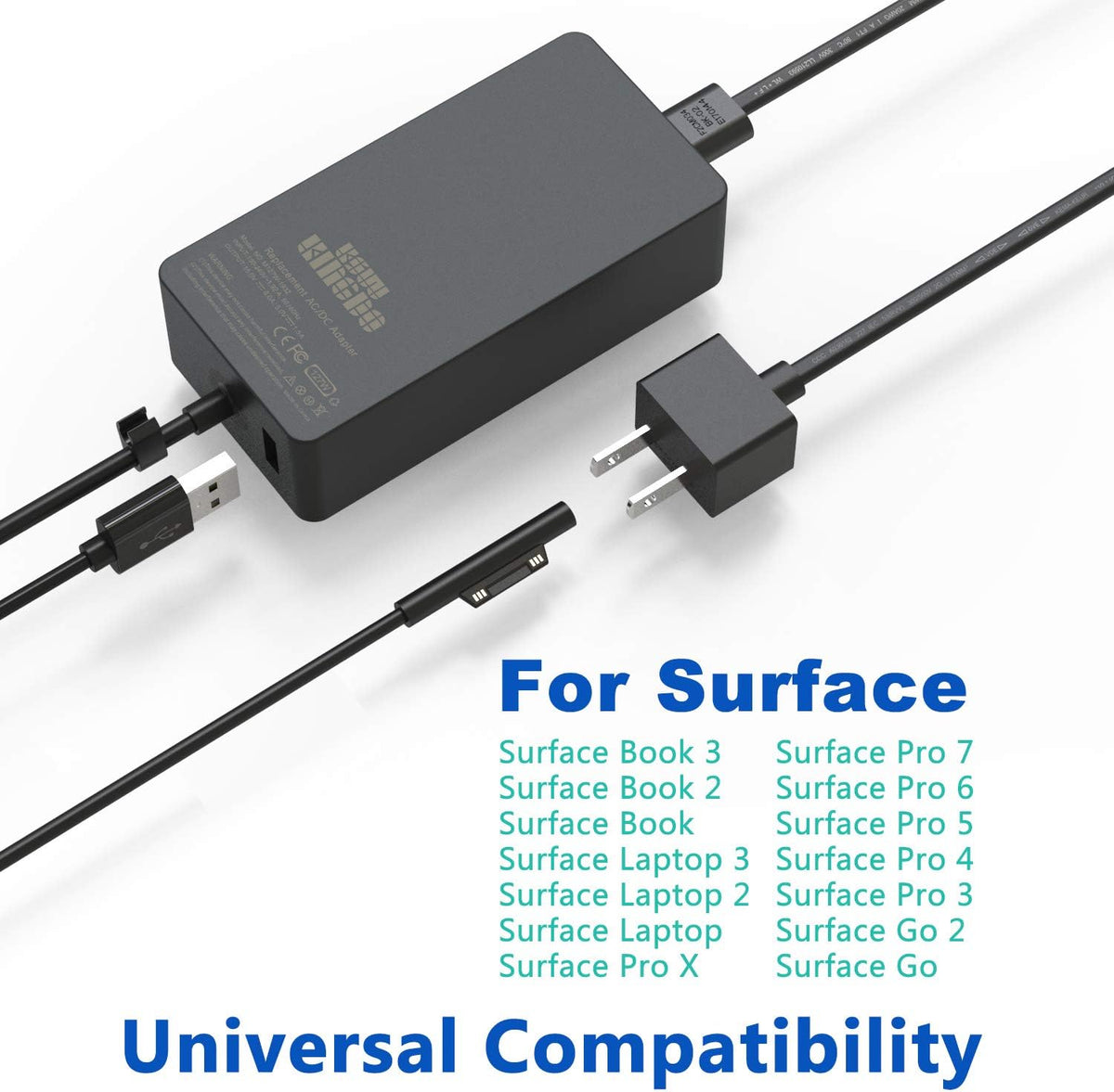 127W 15V 8A Power Adapter with Carrying Case Pack of 2 C174175