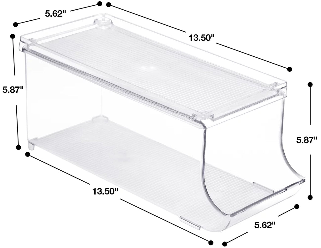Clear 9 Cans Capacity BPA-Free Soda Can Organizer 2-Pack C95119