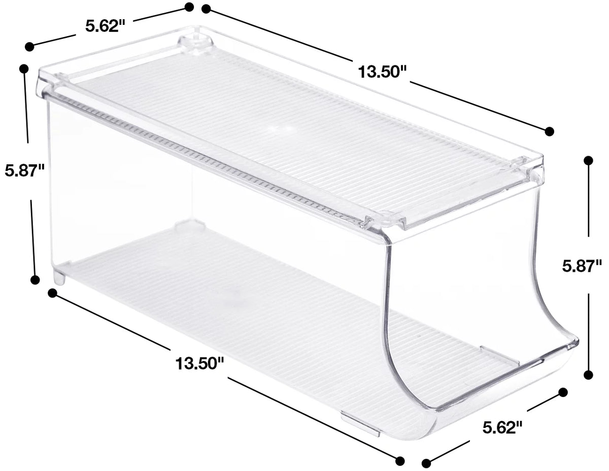 Clear 9 Cans Capacity BPA-Free Soda Can Organizer 2-Pack C95119