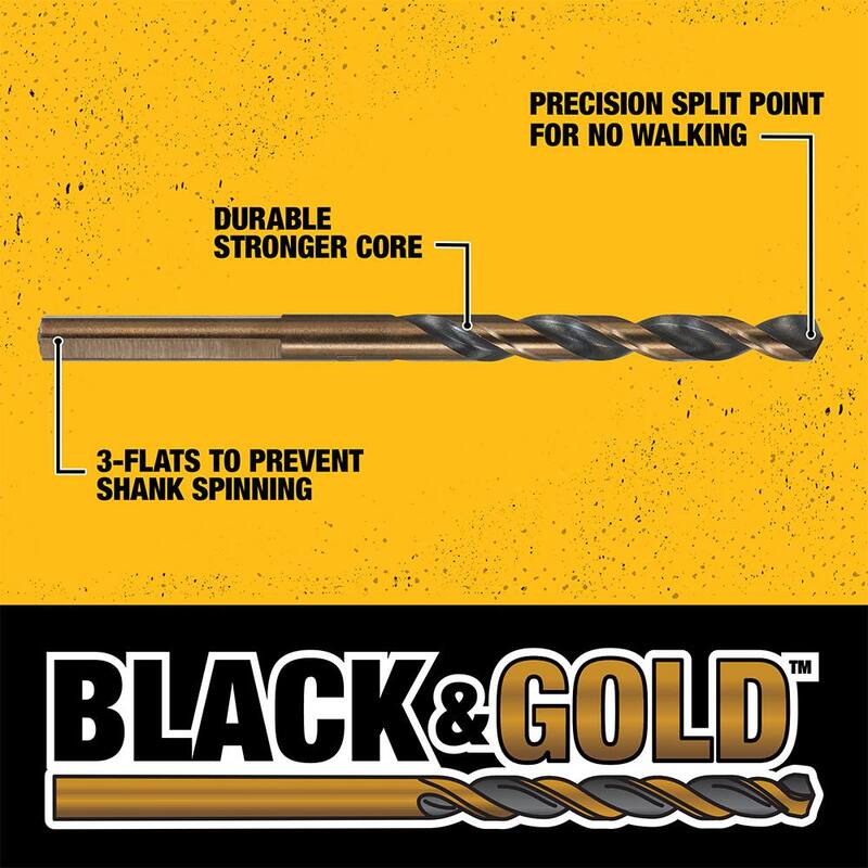 Black and Gold 10-Piece Drill Bit Set C72214