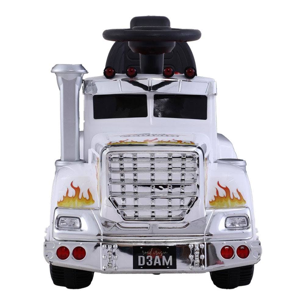 White Ride On Battery Toy Car A2244
