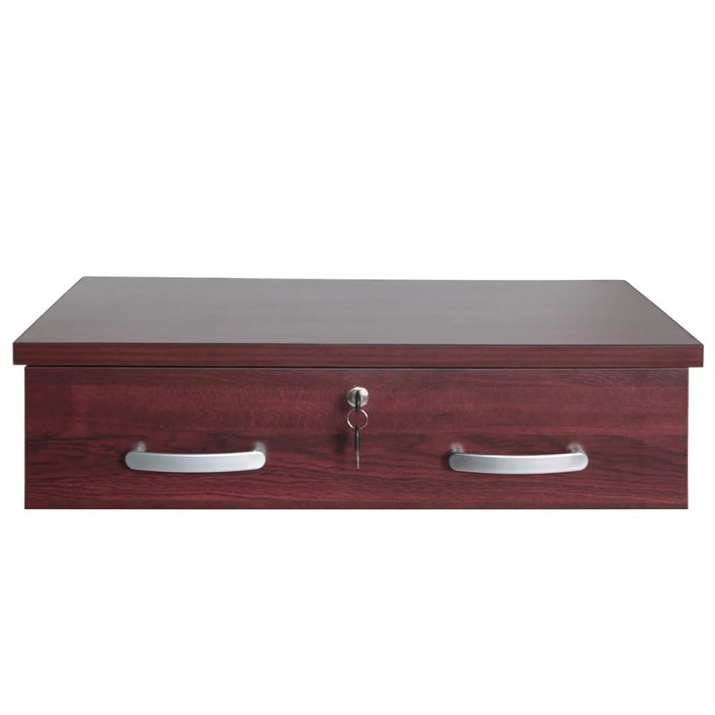 Pine Twin Bed and Dresser with Lock in Mahogany I4766