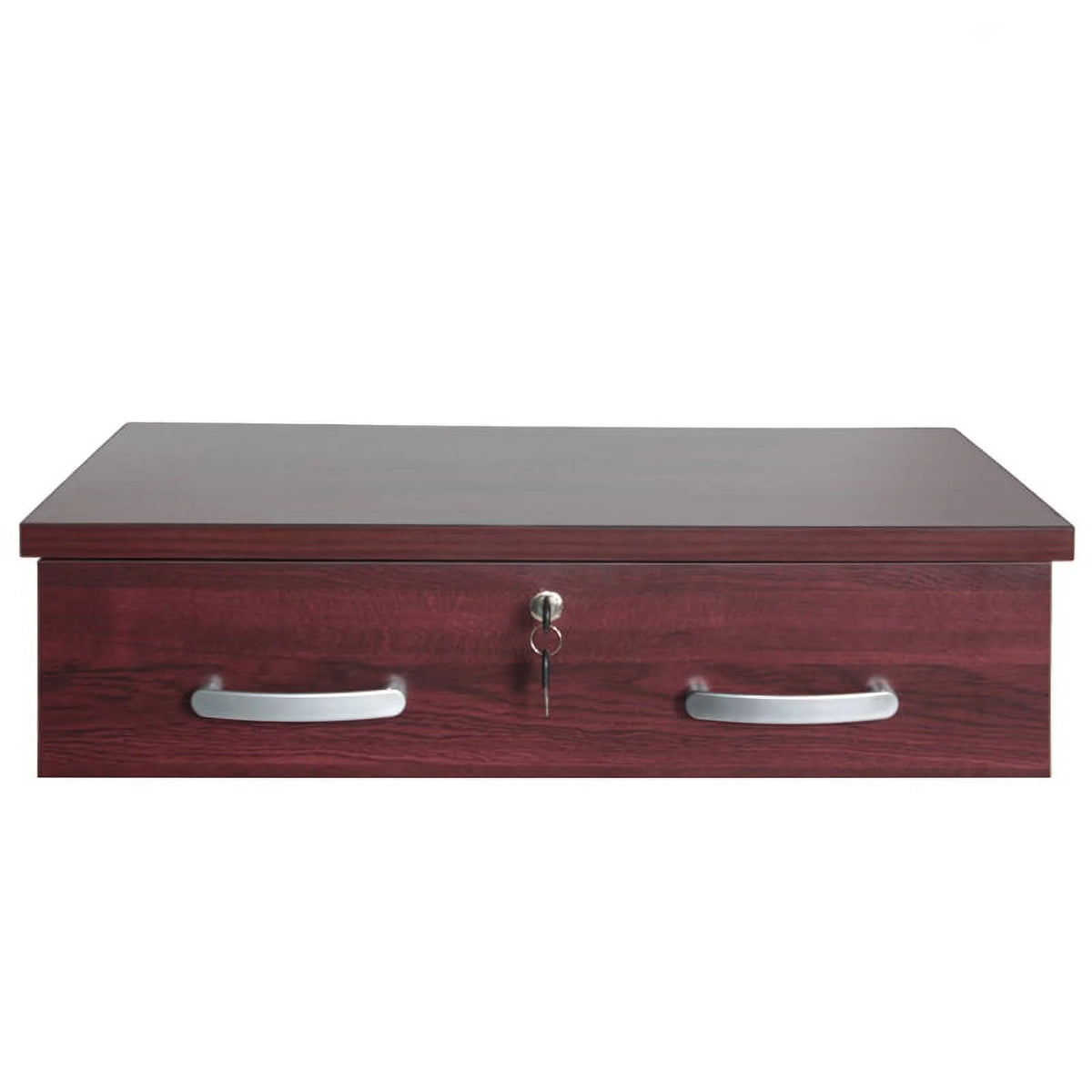 Pine Twin Bed and Dresser with Lock in Mahogany I4766
