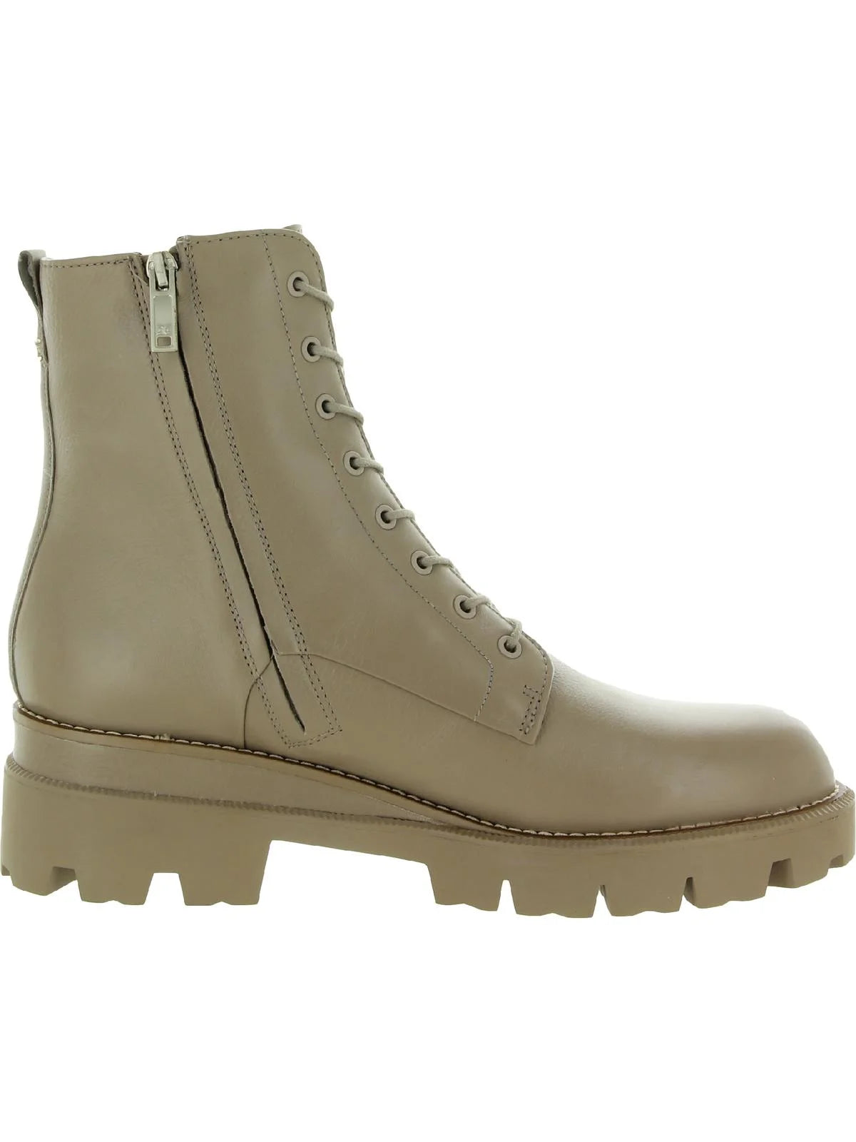 Leather Ankle Combat Boots Brown 7.5 Medium P664