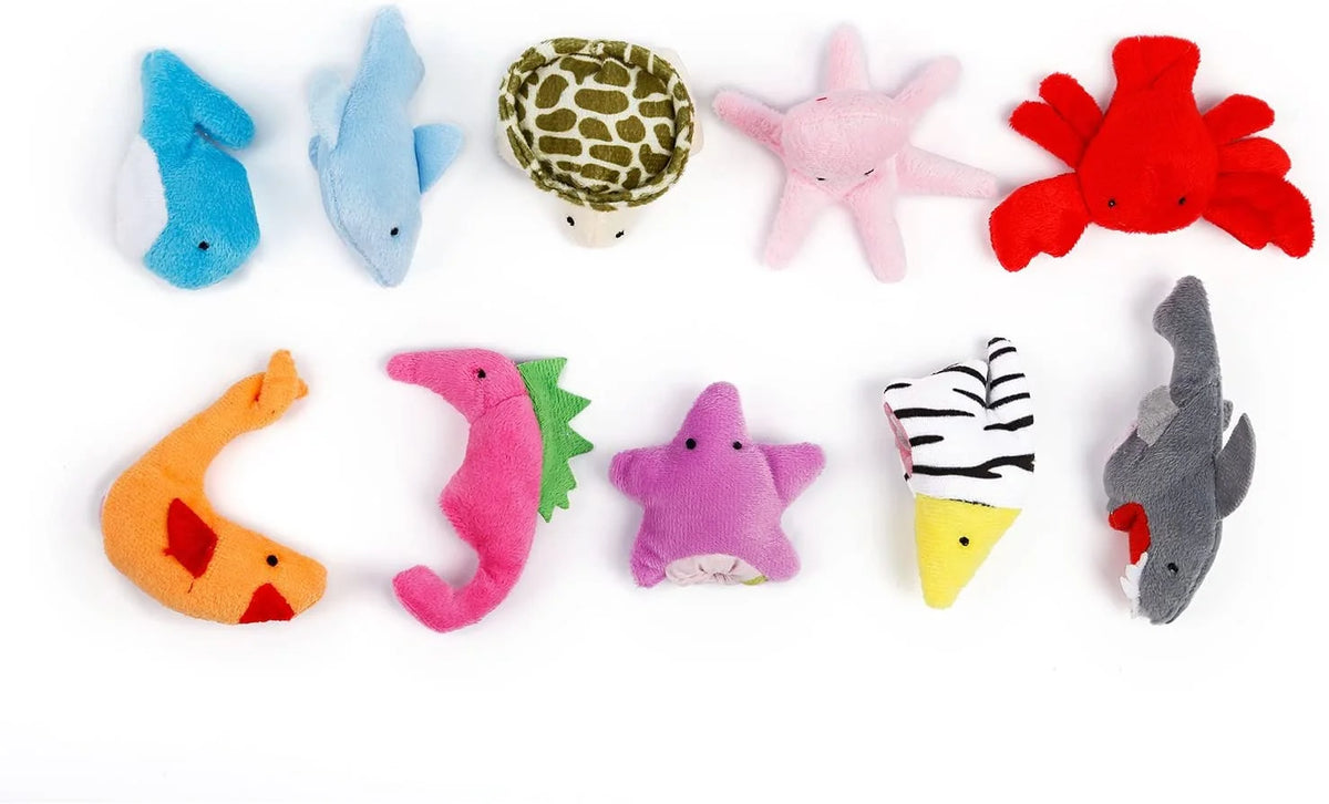 20 PCS Soft Velvet Animal Finger Puppets Toys V952