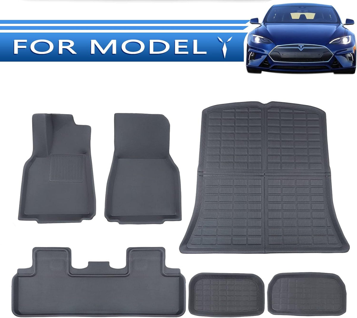 6Pcs Full Set All Weather Waterproof Car Floor Liners Z269