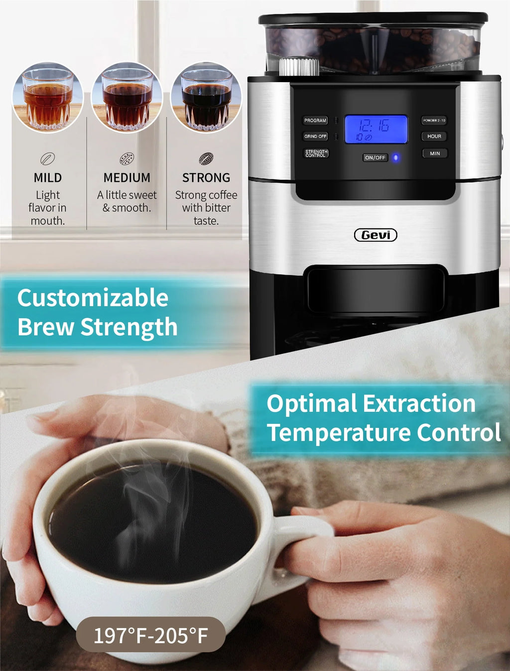 10-Cup Programmable Grind and Brew Coffee Maker D27458