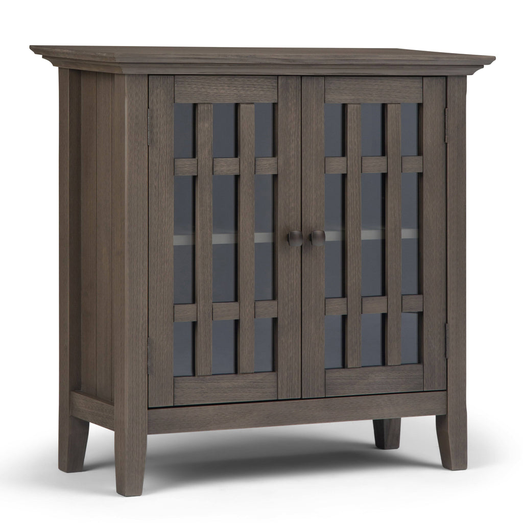 White Solid Wood Storage Media Cabinet L931998