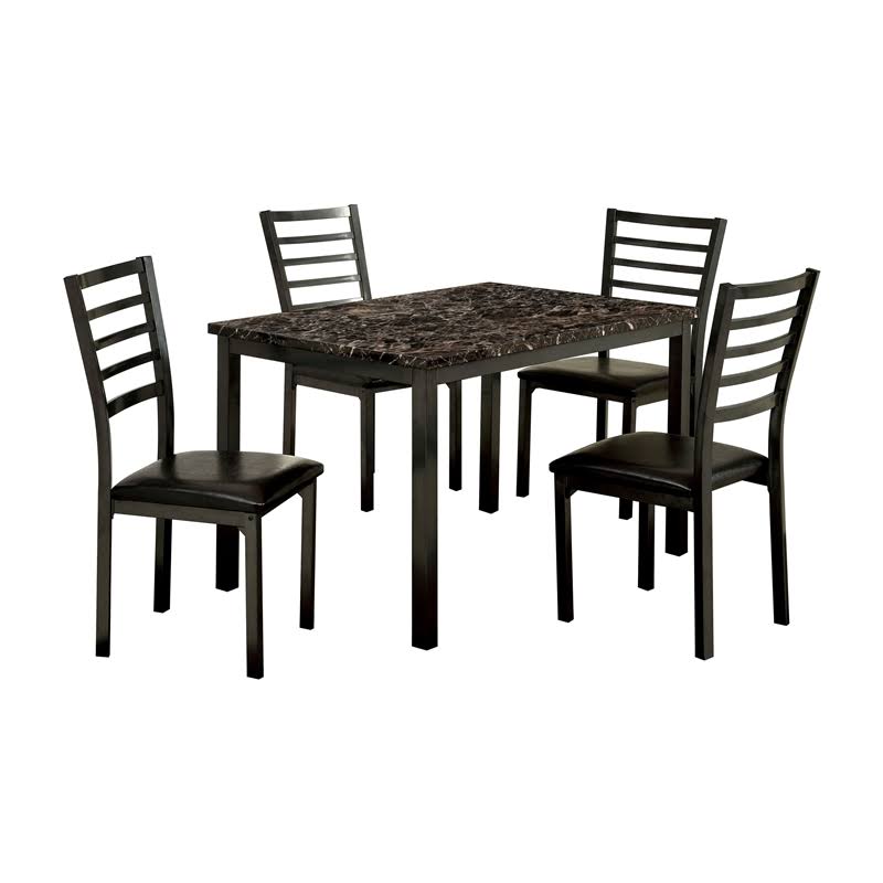 5-Piece Dining Set in Black E716