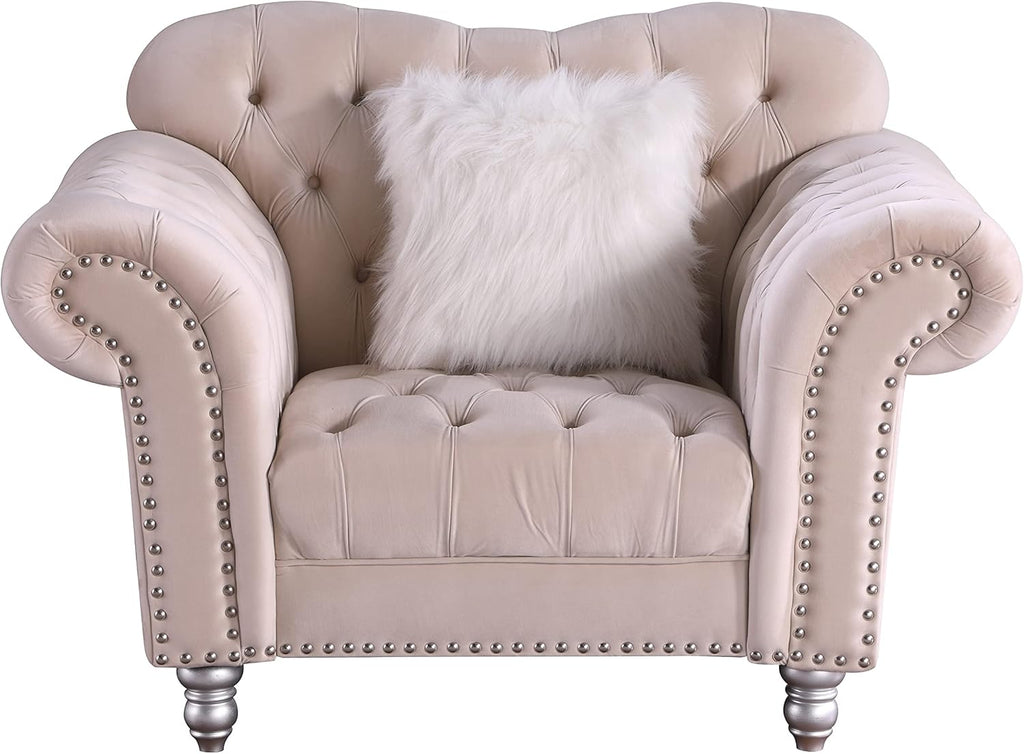 Grey Chesterfield Tufted Armchair B107