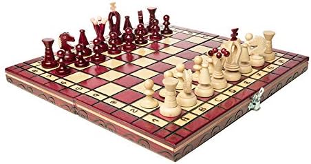 Vintage Carved Wooden Chess Set B91493