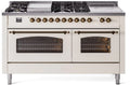 60 Dual Fuel Propane Gas Range Antique White Bronze Trim Z8183