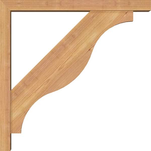 3 1/2x22W x 22x22D x 22x22H Smooth Bracket with Offset Brace, Western Red Cedar R42107