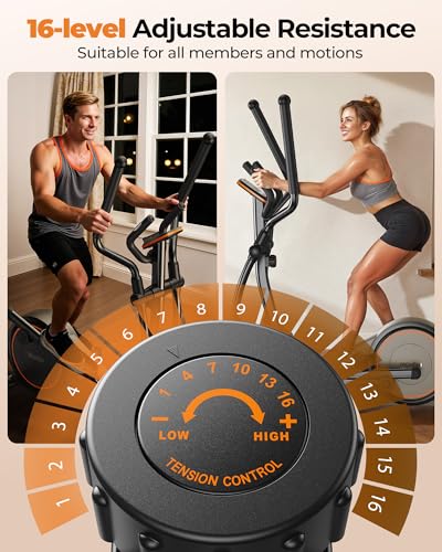 Elliptical Exercise Machine 20IN Stride 16 Resistance Levels Z162361