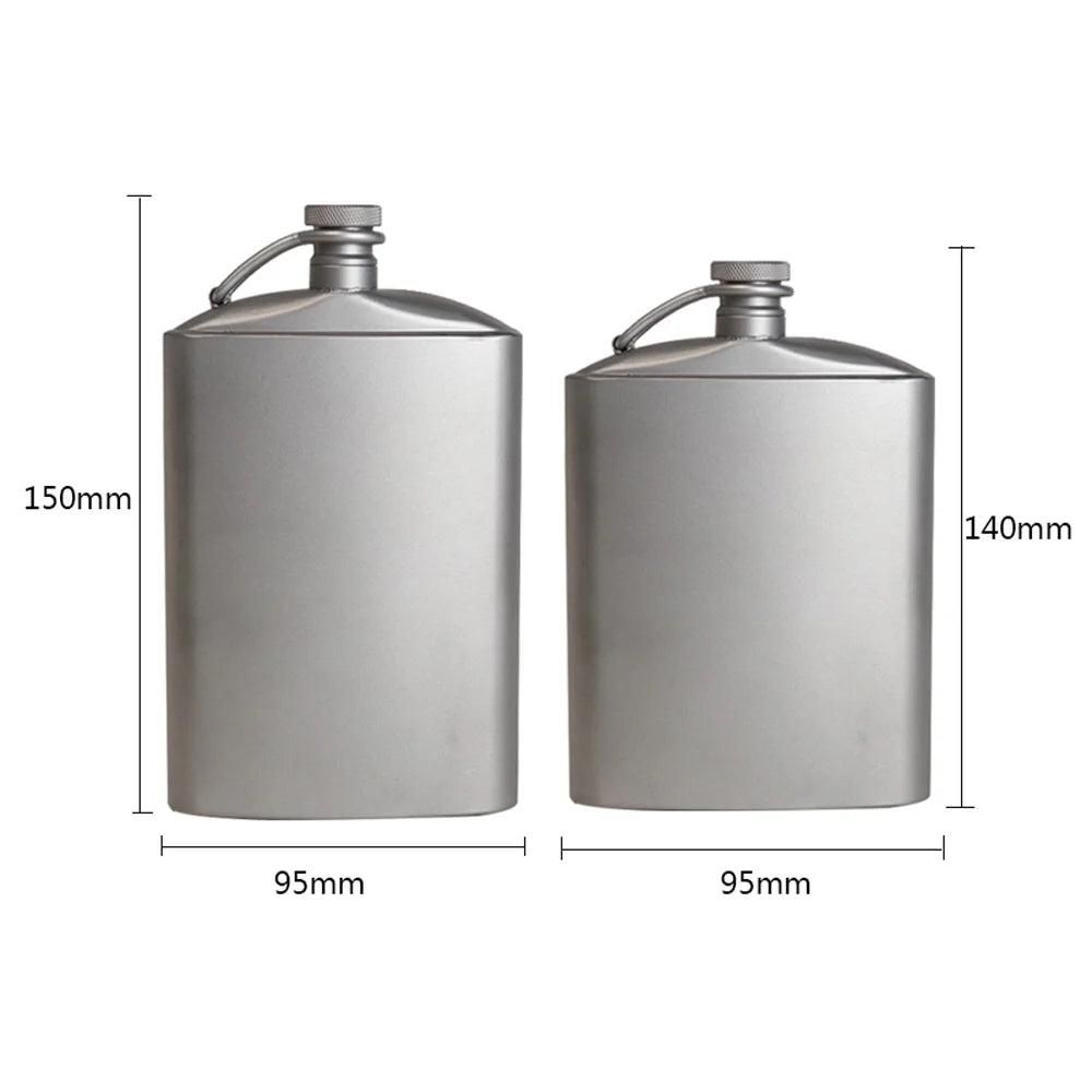 Ultralight Ti Flat Bottle with Screw Clip Z9719