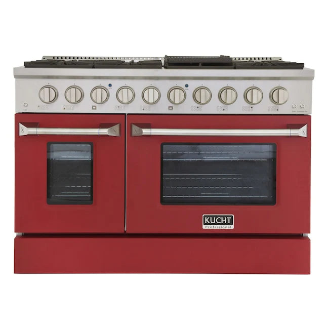 48 Pro-Style Propane Gas Dual Fuel Range with 4 Burners in Red Z520766