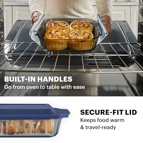 Smoke Glass Baking Dish with Lid Z471