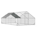 Large Metal Chicken Coop with Cover and Lockable Door R1897