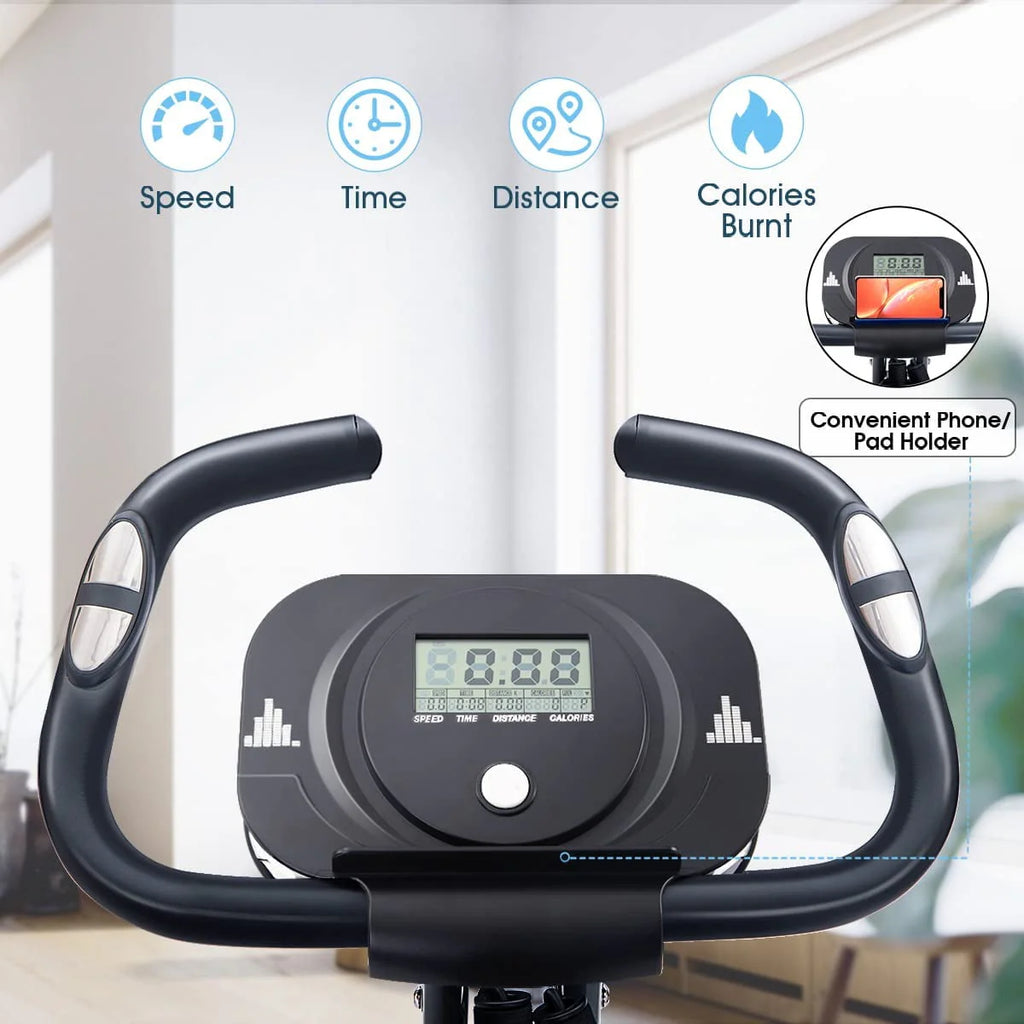Folding 3-in-1 Recumbent Exercise Bike with Arm Resistance Bands V520100