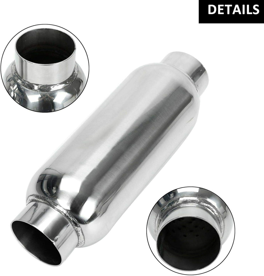 2.5 Inch Stainless Steel Weld-on Exhaust Muffler Pack of 2 H335361