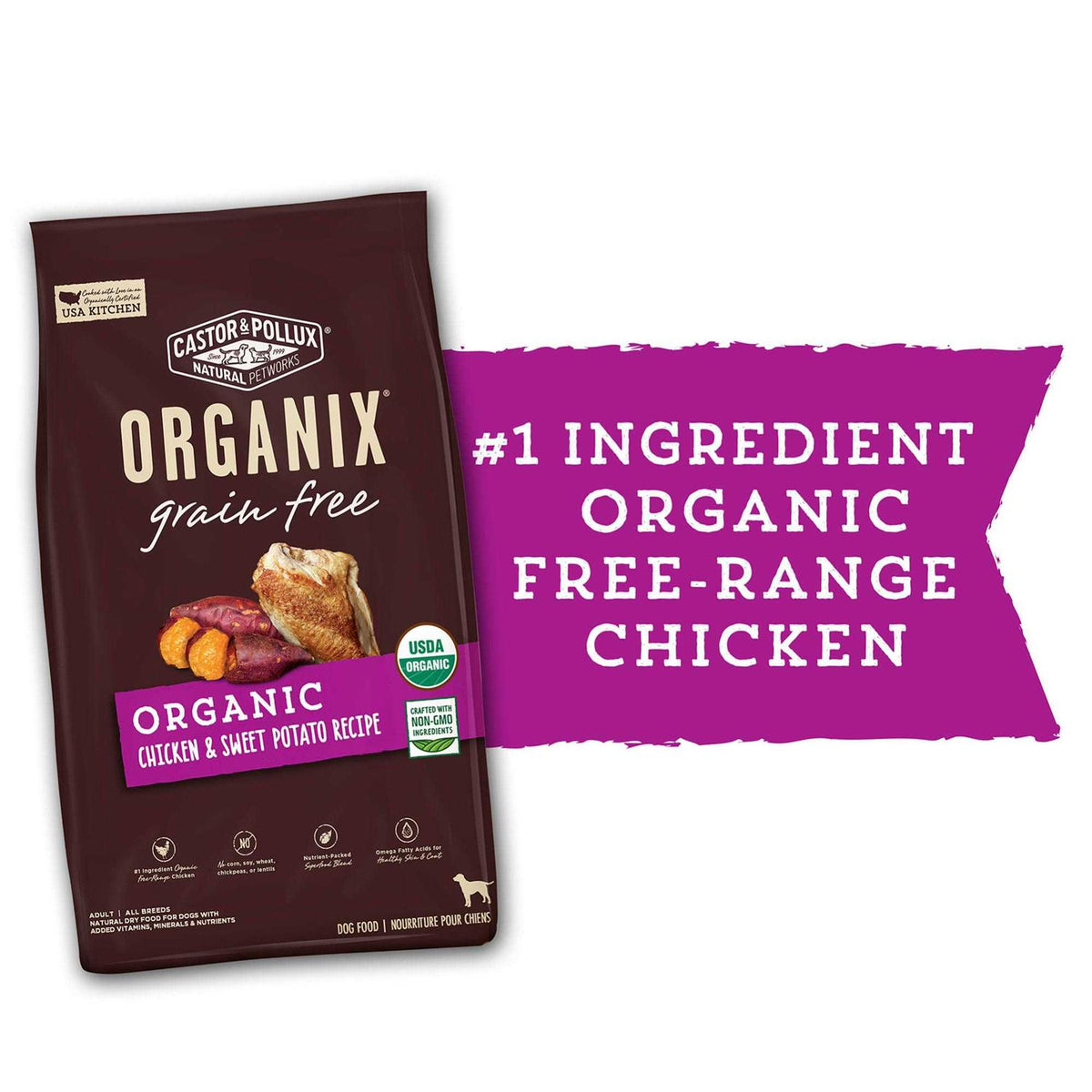 Organic Chicken Recipe Dry Dog Food X1883