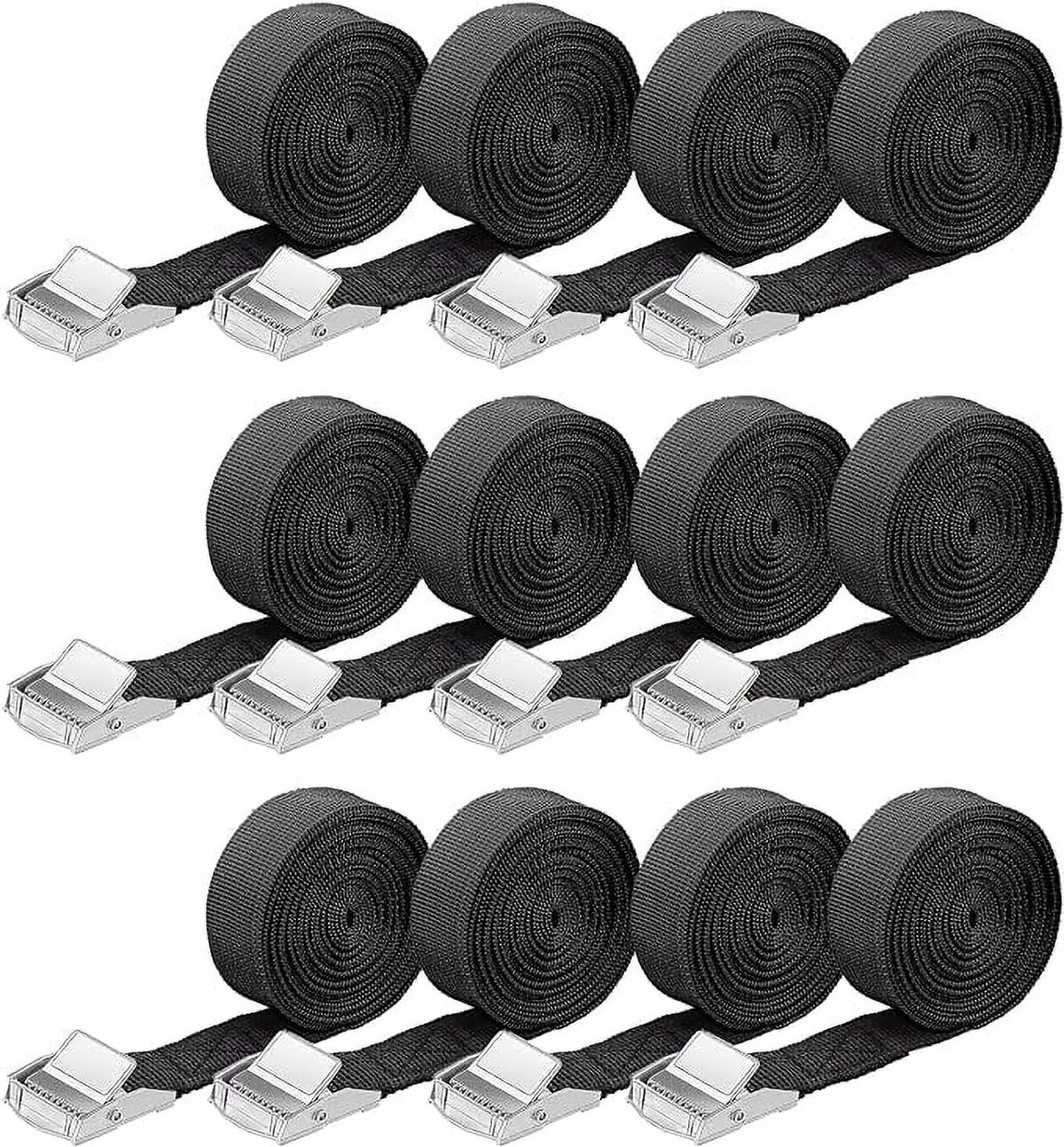 12 Packs 16ft Adjustable Cam Buckle Lashing Straps L678344