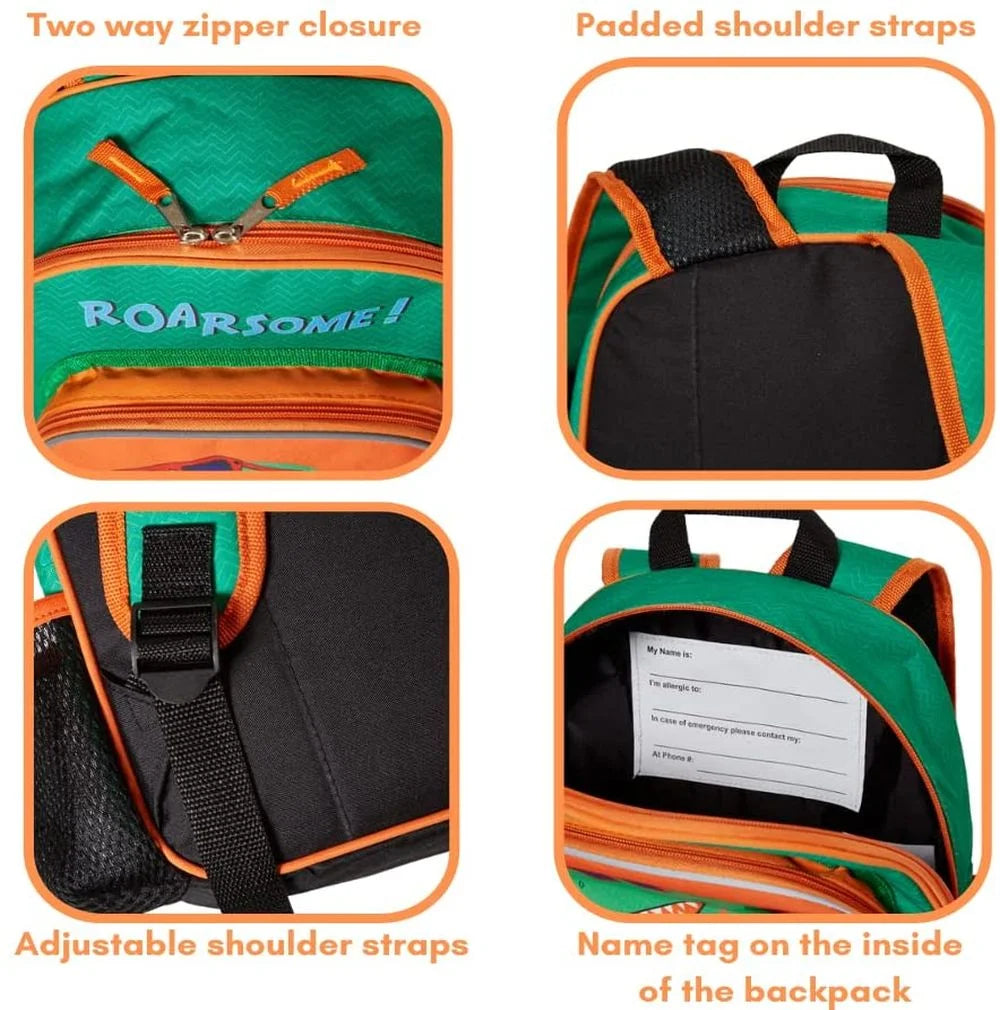 Dinosaur Toddler Mini Backpack with Water Bottle 2 Piece Set Z58891