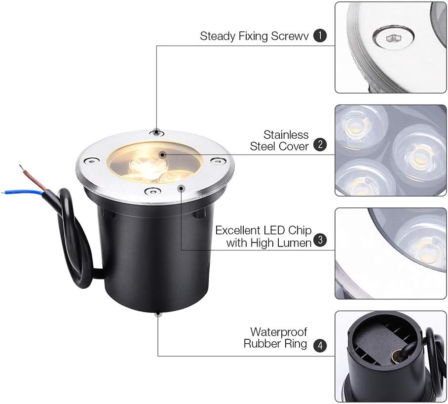 6 Pack 6W Warm White LED Landscape Lights R5593