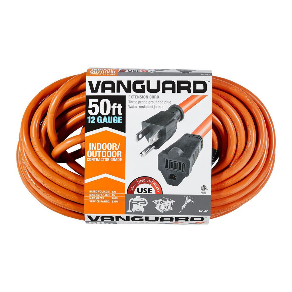 50 ft. 12/3 Gauge Outdoor Extension Cord, Orange N9938