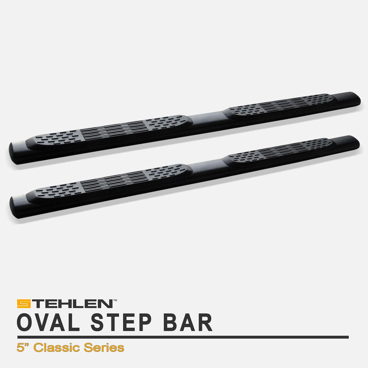5 Oval Side Step Nerf Bars Matte Black A69021