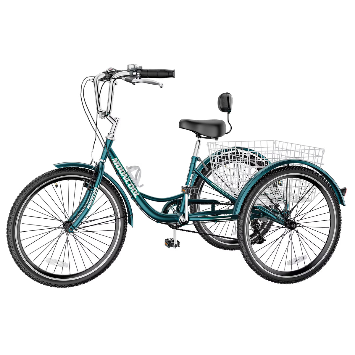 Tricycle 20" Wheels 7-Speed 3 Wheels Bike with Basket P50239