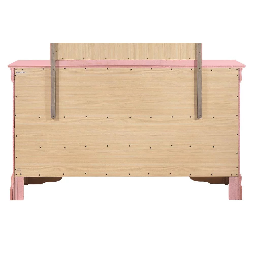 Pink 6 Drawer Double Dresser U13685