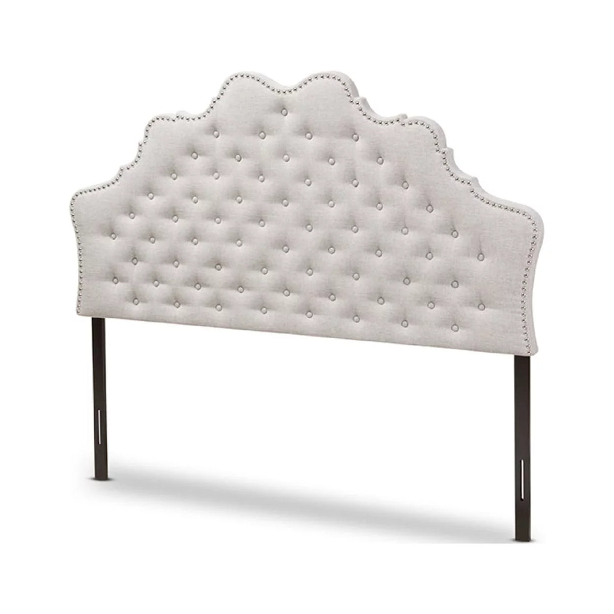 Greyish Beige Fabric Full Size Headboard U128