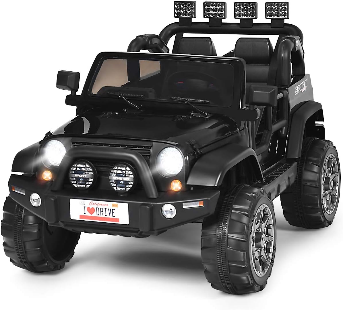 12V Battery Powered Ride on Truck with Remote Control, White P648193