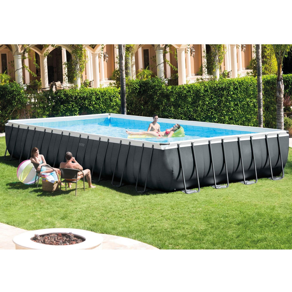 Rectangular Frame Pool with Saltwater System L691969
