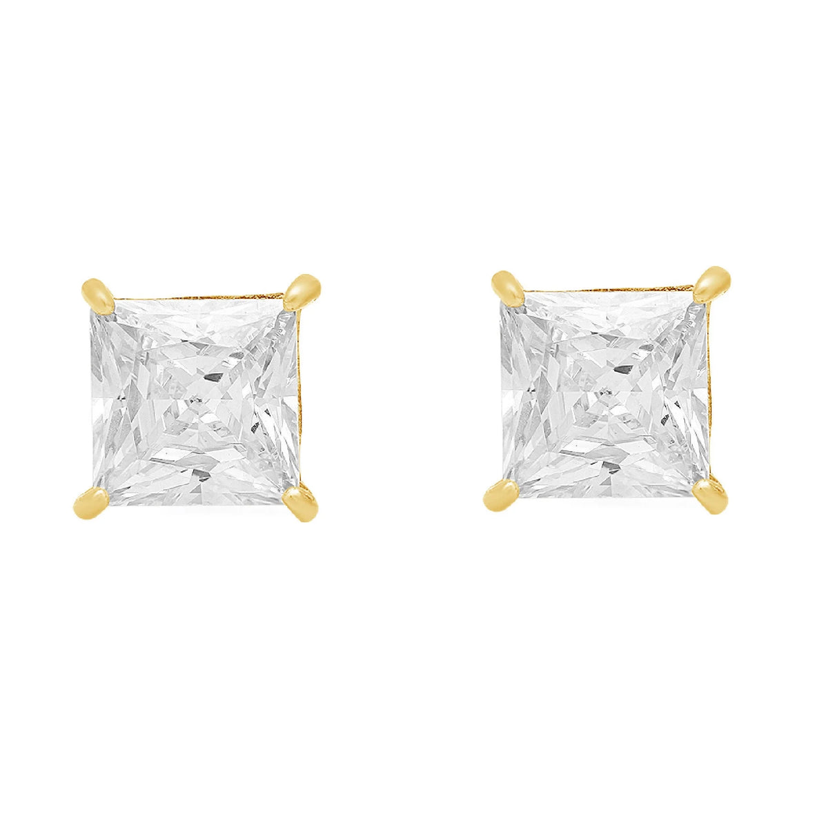 18K Yellow Gold Diamond Stud Earrings T8324