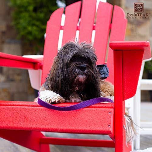 Resin Teak Red Plastic HDPE Poly Lumber Adirondack Chair B88339